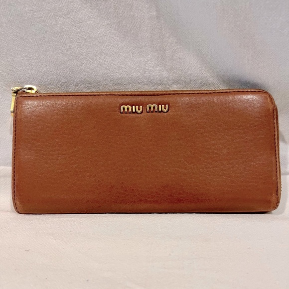 Miu Miu Handbags - Authentic Miu Miu Leather Continental Long Zip Wallet